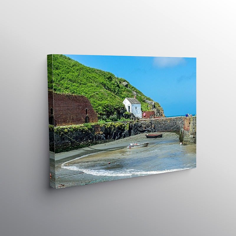 Porthgain Harbour North Pembrokeshire West Wales on Canvas
