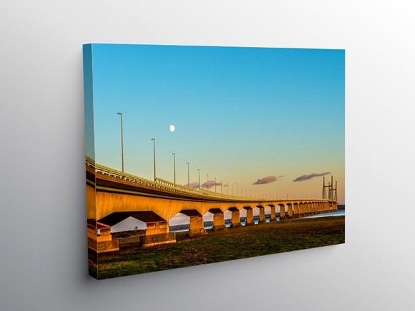 Second Severn Crossing on a winter evening on Canvas