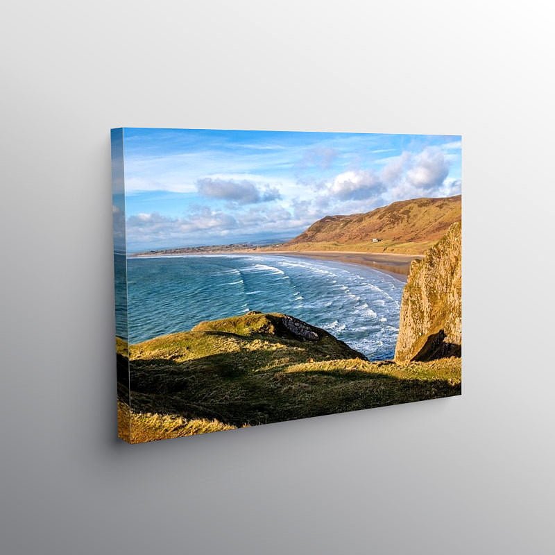 Rhossili Bay on the Gower Peninsula South Wales on Canvas