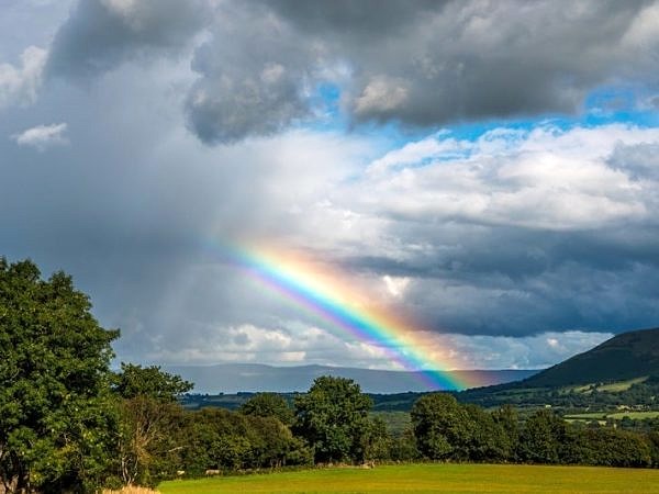 Rainbow over Libanus Brecon Beacons