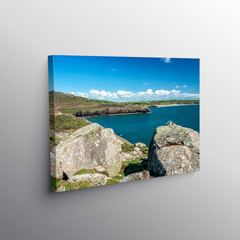 Whitesands Bay from St David's Head Pembrokeshire on Canvas