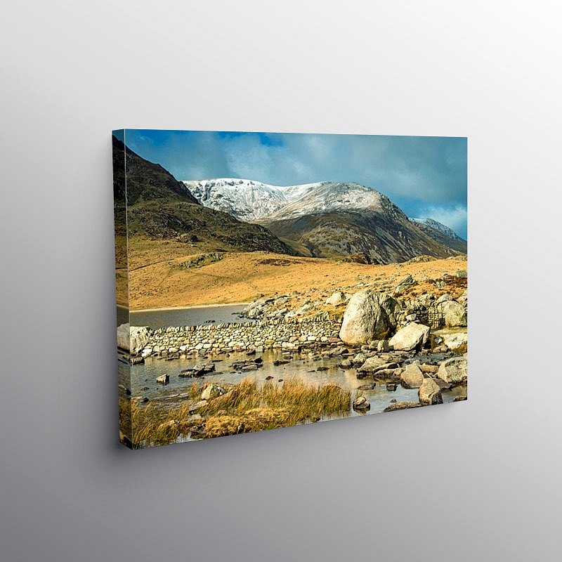 Llyn Idwal and Y Garn in the Snowdonia National Park North Wales on Canvas