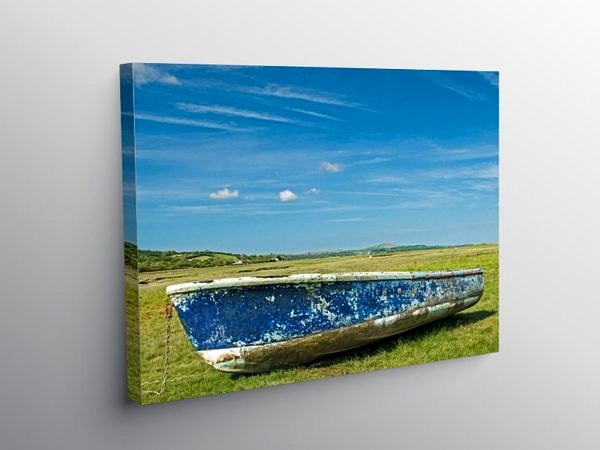 Marshes at Crofty on Gower, Canvas Print