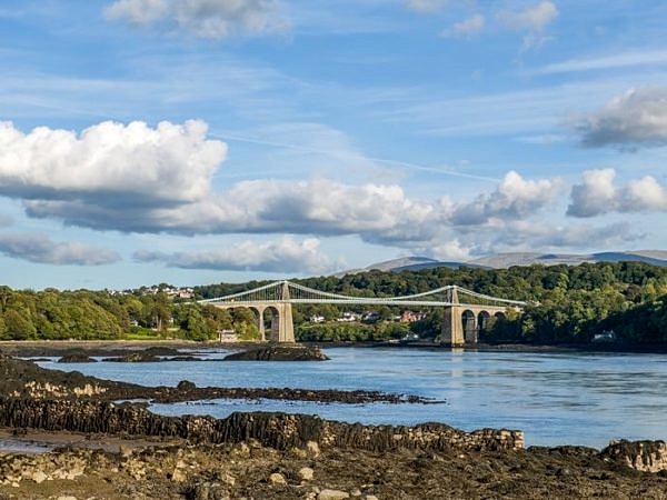 The Menai Bridge into Anglesey