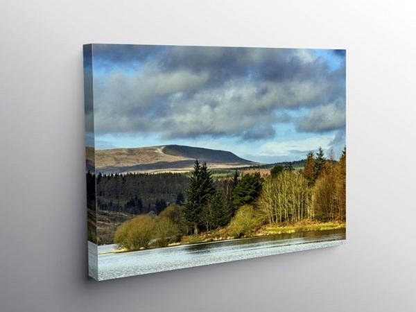 Llwyn On Reservoir Central Brecon Beacons south Wales, Canvas Print