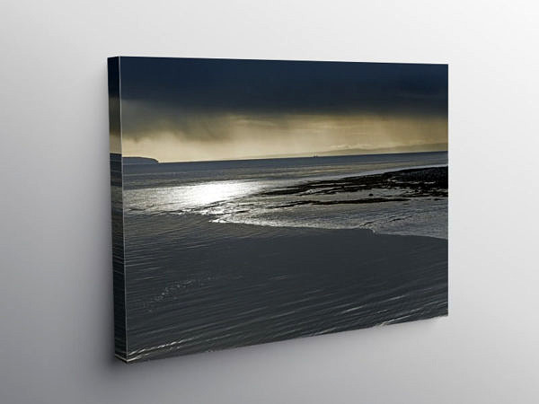 Bristol Channel from Cardiff Bay into the Sun, Canvas Print