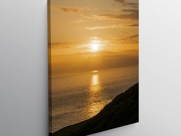 Sunset off the Pembrokeshire Coast at Trefasser, Canvas Print