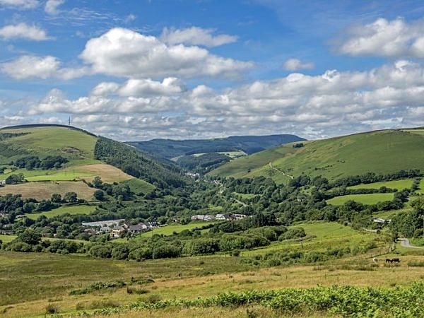 Looking up the Garw Valley South Wales