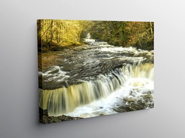 The Horseshoe Falls on the River Neath, Canvas Print