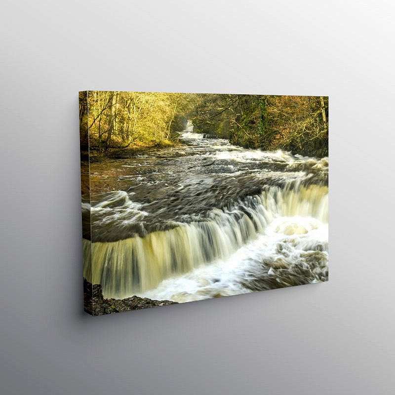The Horseshoe Falls on the River Neath, Canvas Print