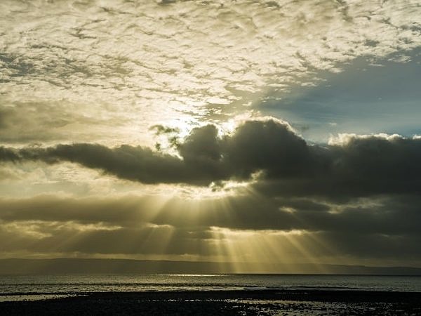 Sunbeams over Llantwit Major Beach