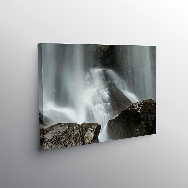 Melincourt Waterfall Close Up Vale of Neath, Canvas Print