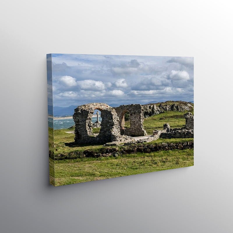 Church Ruins on Llanddwyn Island Anglesey, Canvas Print