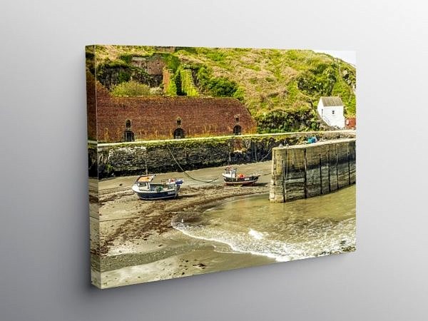Porthgain Harbour on the Pembrokeshire Coast, Canvas Print