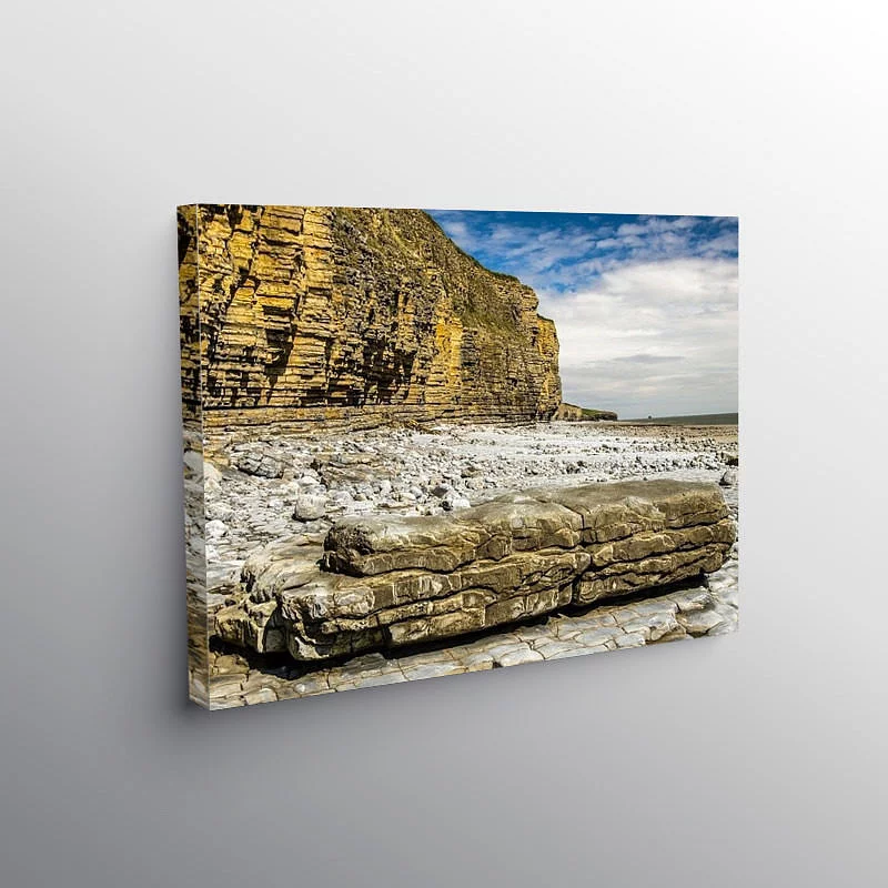 Llantwit Major Beach Cliffs Glamorgan Heritage Coast, Canvas Print