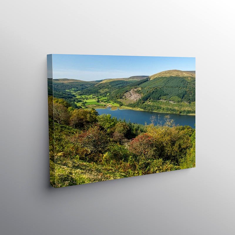 Brecon Beacons Looking up the Talybont Valley, Canvas Print