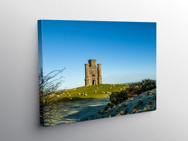 Paxtons Tower Carmarthenshire on a frosty day, Canvas Print