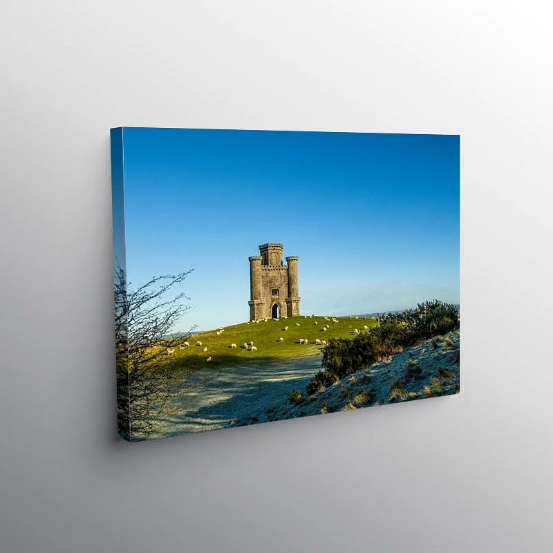Paxtons Tower Carmarthenshire on a frosty day, Canvas Print