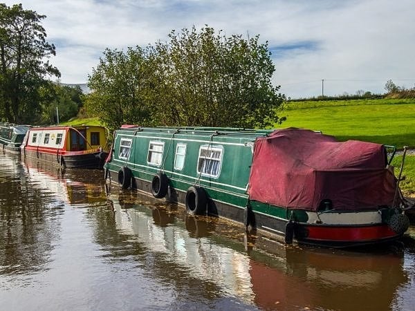 Narrowboats on the BrecMon Canal