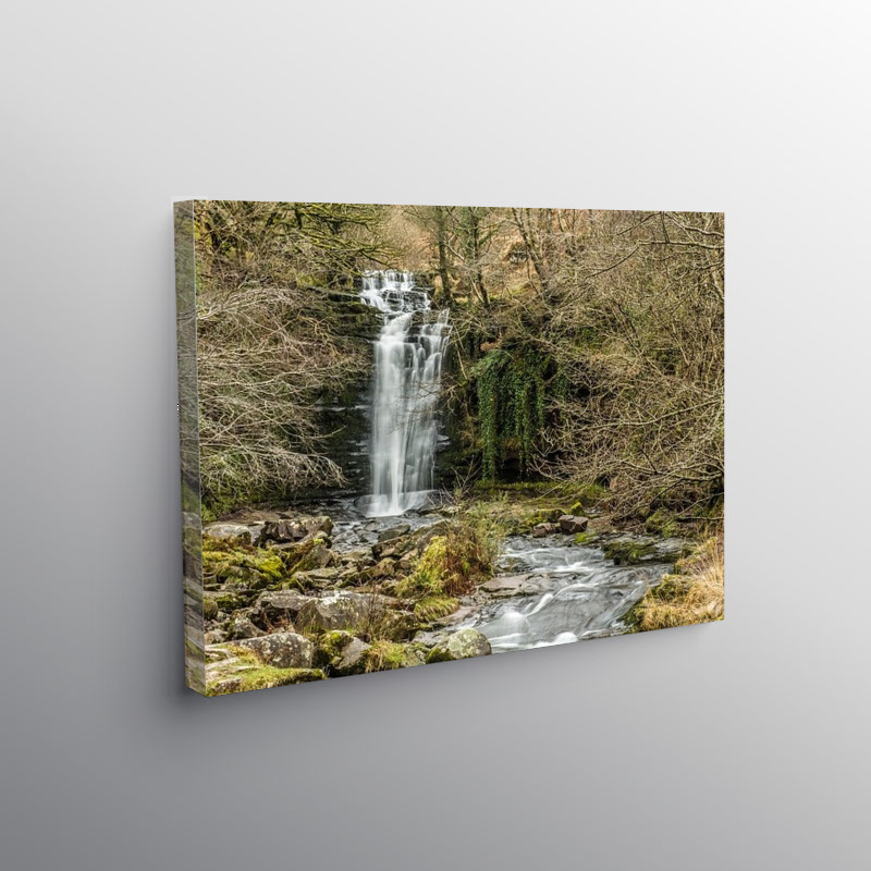Blaen y Glyn Waterfall Brecon Beacons National Park, Canvas Print