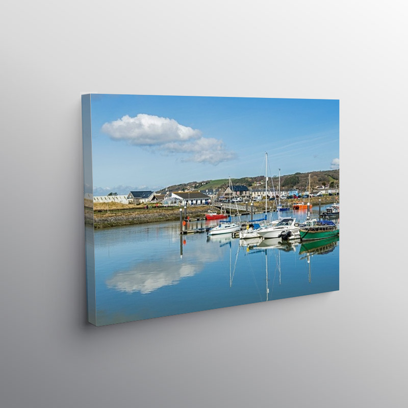 Burry Port Harbour and Marina Carmarthenshire, Canvas Print