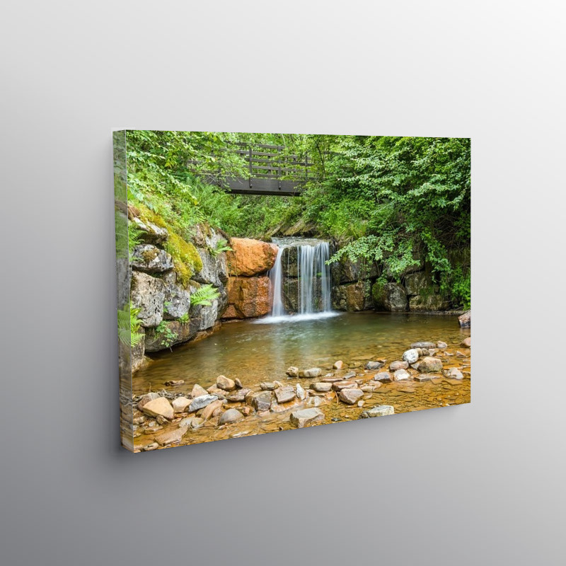 Cwm Clydach Countryside Park Waterfall, Canvas Print