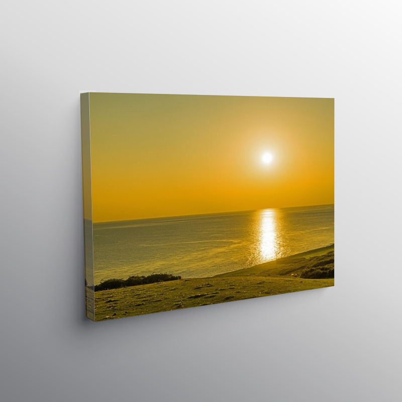 Sunset over the Bristol Channel Ogmore by Sea, Canvas Print