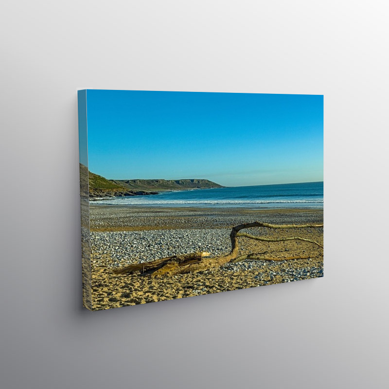 Horton Beach on the Gower Peninsula South Wales, Canvas Print