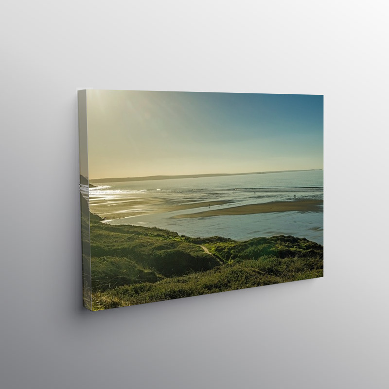 Newgale Beach looking south Pembrokeshire, Canvas Print