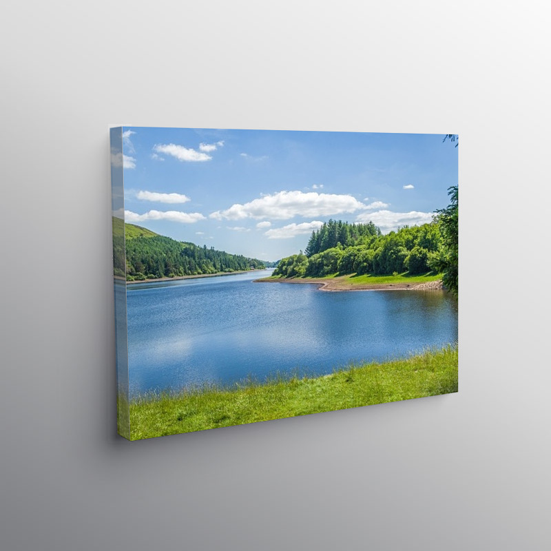 Pontsticill Reservoir facing South Brecon Beacons, Canvas Print